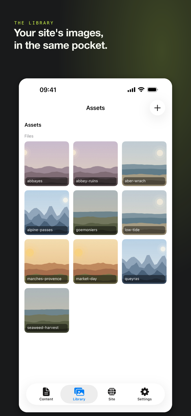 Your site's images, in the same pocket.