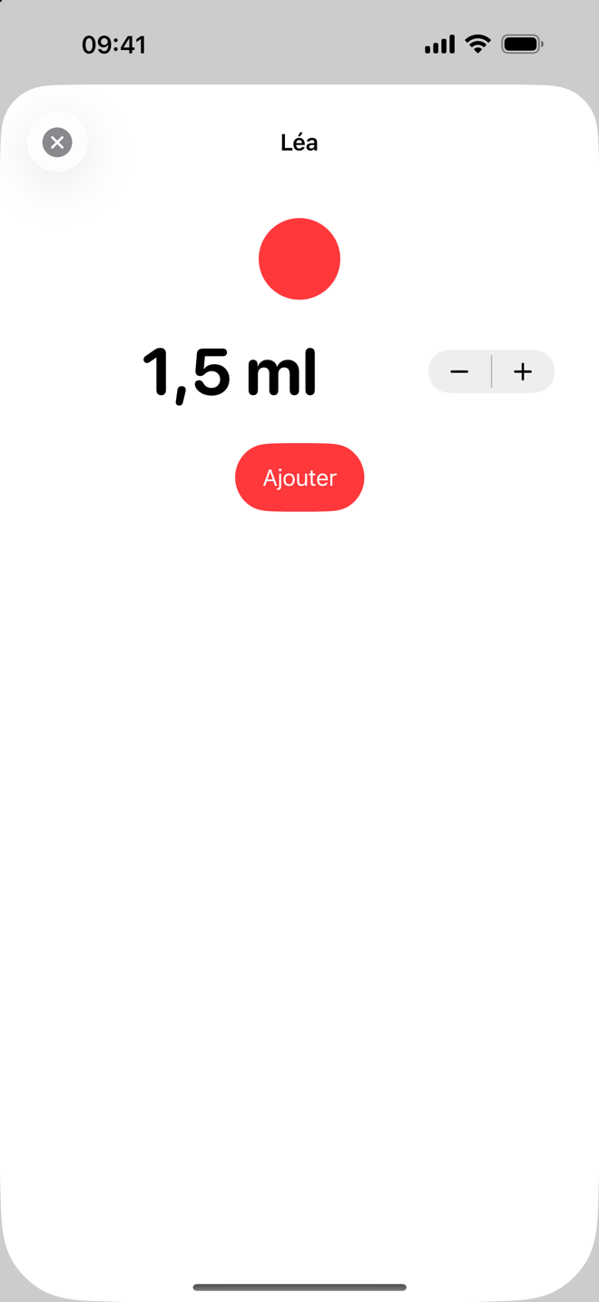 Une quantité, un geste.